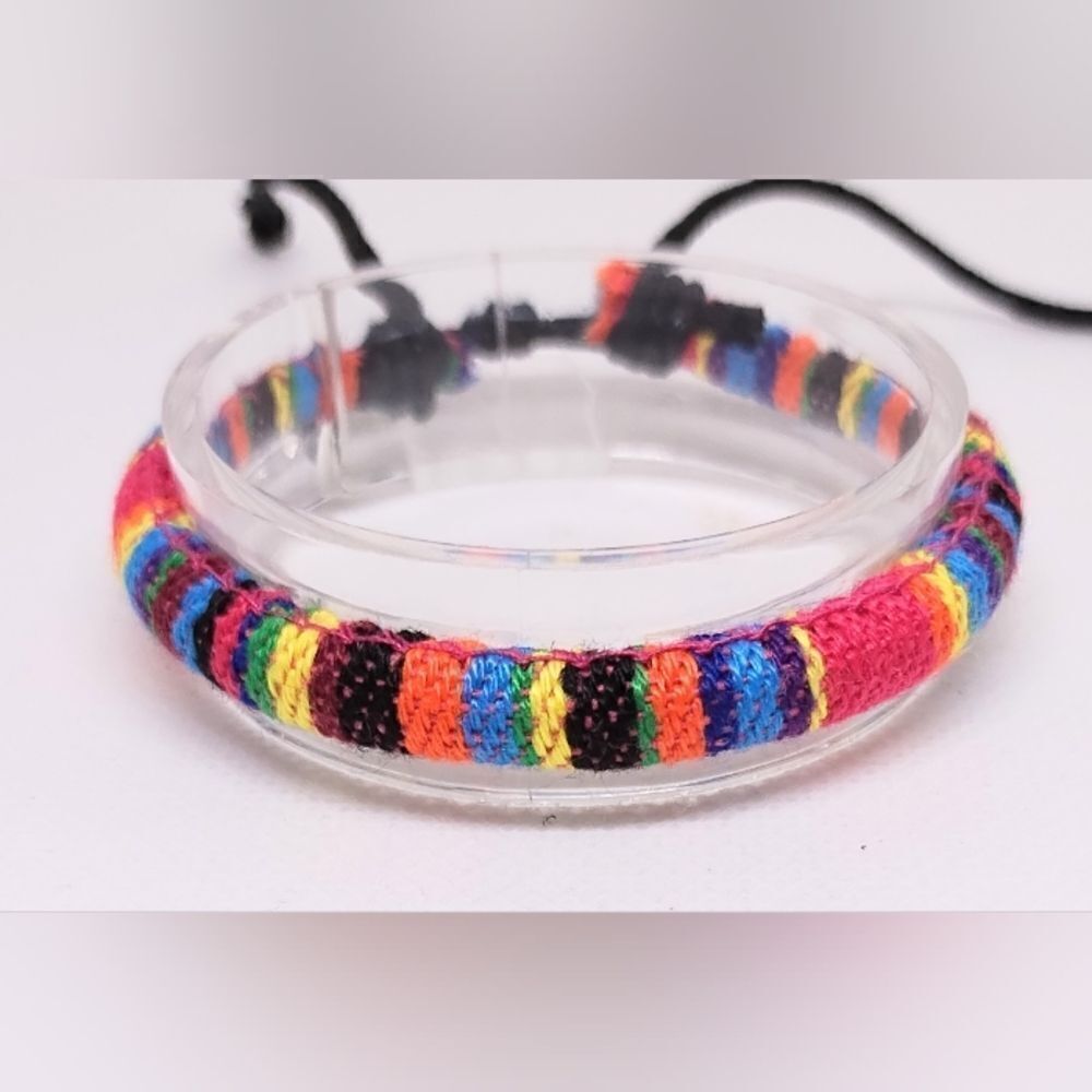 Men's bracelet striped punk hemp new e40‎